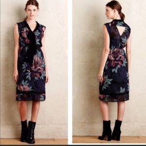 Anthropologie Maeve Bretin Floral Midi Dress S